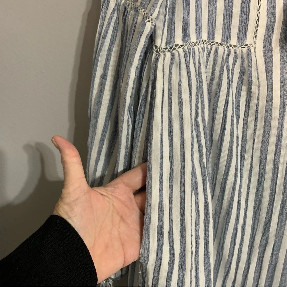 Ulla‎ Johnson Helena blue and white stripe boho dress. Size 4 - Picture 9 of 14